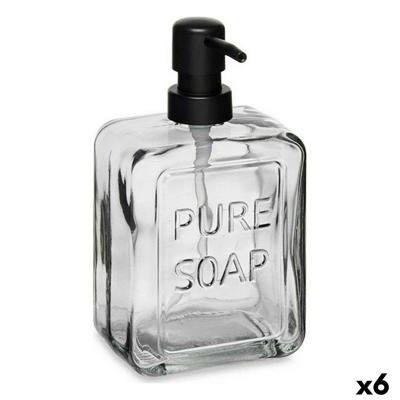 Zeepdispenser Berilo Pure Soap Zwart Kristal Plastic 570 ml 10 x 18 x 6 cm (6 Stuks)