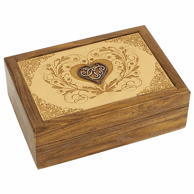 Tarotdoos Hart Gegraveerd