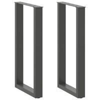 Bartafelpoten 2 st U-vormig 50x(90-91) cm staal antraciet