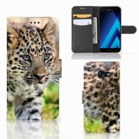 Samsung Galaxy A5 2017 | Telefoonhoesje | Met pasjeshouder | Baby Luipaard