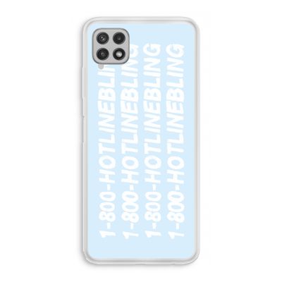 Hotline bling blue: Samsung Galaxy A22 4G Transparant Hoesje