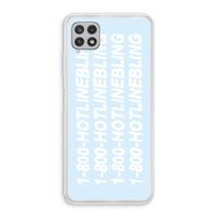 Hotline bling blue: Samsung Galaxy A22 4G Transparant Hoesje
