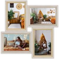 Haes Deco Houten Multi Fotolijst / Galerie Copenhagen bruin voor 4 foto's 10x15 (formaat 32x32 cm) - VZ442HS