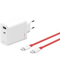 OnePlus SUPERVOOC Oplaadpoorten USB-A en USB-C + USB-C-kabel 120 W Wit