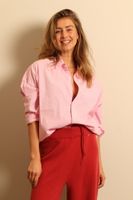Denimist Denimist - blouse - DSW4230-115 BUTTON FRONT SHIRT - PINK STRIPE