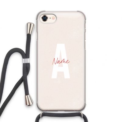 Strawberry Milkshake: iPhone 8 Transparant Hoesje met koord