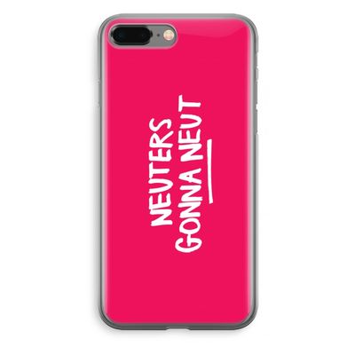 Neuters (roze): iPhone 8 Plus Transparant Hoesje