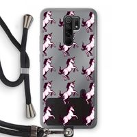 Musketon Unicorn: Xiaomi Redmi 9 Transparant Hoesje met koord