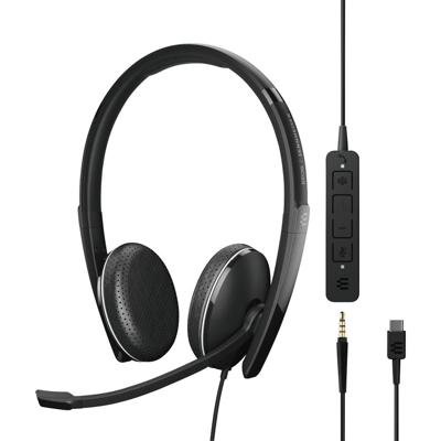 EPOS neu On Ear headset Telefoon Kabel Stereo Zwart Noise Cancelling Volumeregeling, Microfoon uitschakelbaar (mute)