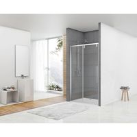 Van Rijn Products ST06 Softclose schuifdeur met 8mm helderglas 118x200cm inclusief greep chroom ST06300120 Van Rijn Products ST06 Softclose schuifdeur met 8mm helderglas 118x200cm inclusief greep chroom ST06300120
