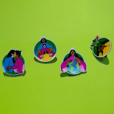 strijdpins &apos;gelijk, eerlijk, veilig en groen&apos;