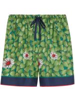 Gucci short en soie à fleurs - Vert