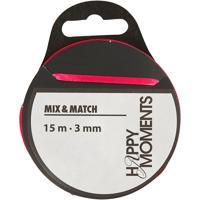 Creativ Company Satijnlint, b: 3 mm, roze, 15 m/ 1 rol
