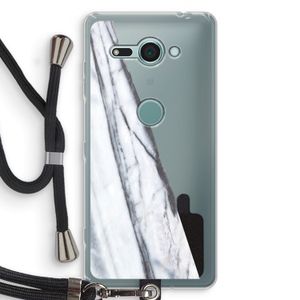 Gestreepte marmer: Sony Xperia XZ2 Compact Transparant Hoesje met koord