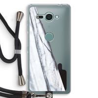 Gestreepte marmer: Sony Xperia XZ2 Compact Transparant Hoesje met koord