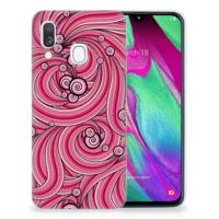 Samsung Galaxy A40 | Hoesje maken | Swirl Pink