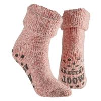 Apollo Wollen huissokken/slofsokken - kinderen - roze - warme wintersokken - antislip