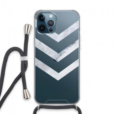 Marmeren pijlen: iPhone 13 Pro Max Transparant Hoesje met koord