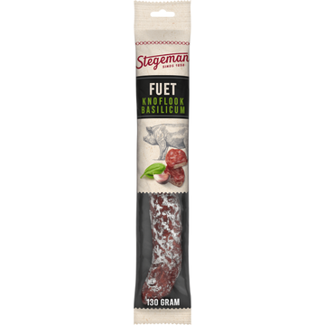 Stegeman Fuet Knoflook Basilicum 130 g bij Jumbo