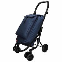 Boodschappen duwshopper 45 liter 4-6 wiel | Kies uw kleur : Blauw