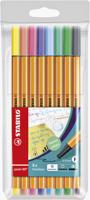 Fineliner stabilo point 88/8 f pastel ass 8st | 10 stuks