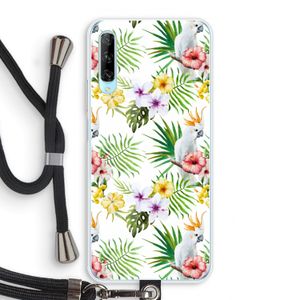 Gele kuif: Huawei P Smart Pro Transparant Hoesje met koord