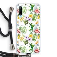 Gele kuif: Huawei P Smart Pro Transparant Hoesje met koord