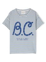 Bobo Choses t-shirt rayé à logo imprimé - Bleu - thumbnail