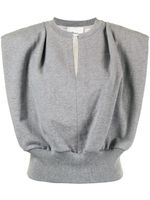 3.1 Phillip Lim SL FRENCH TERRY TOP - Gris - thumbnail