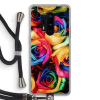 Neon bloemen: OnePlus 8 Pro Transparant Hoesje met koord