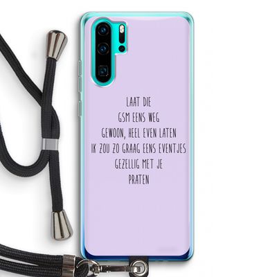 GSM: Huawei P30 Pro Transparant Hoesje met koord
