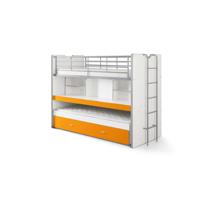 Leen Bakker - Vipack Hoogslaper Bonny - Oranje - 221,5x101,5x161 Cm - Hout - Oranje#Wit - 221.5x101.5x161 Cm