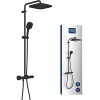 Douchezuil met thermostatische mengkraan - Waterbesparend - GROHE Vitalio Comfort 250 - Mat Zwart - 266962431 Douchezuil met thermostatische mengkraan - Waterbesparend - GROHE Vitalio Comfort 250 - Mat Zwart - 266962431