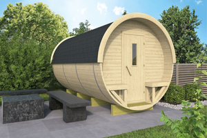 Camping Barrel 215x330 cm- Boogdak- Hout- Tuindeco