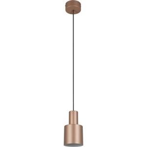 LED Hanglamp - Hangverlichting - Trion Dago - E27 Fitting - Rond - Koffie - Metaal