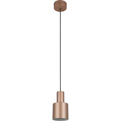 LED Hanglamp - Hangverlichting - Trion Dago - E27 Fitting - Rond - Koffie - Metaal