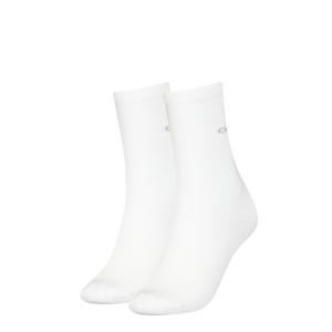 Calvin Klein Dames Sokken Classic 2-pack Wit-One Size (37-41)