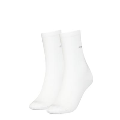Calvin Klein Dames Sokken Classic 2-pack Wit-One Size (37-41)