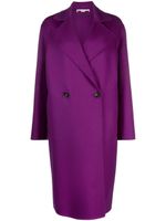 Stella McCartney manteau en laine à boutonnière croisée - Violet - thumbnail