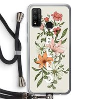 Hello bloemen: Huawei P Smart (2020) Transparant Hoesje met koord