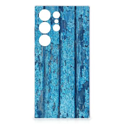 Samsung Galaxy S24 Ultra | Bumper Hoesje | Wood Blue