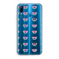 Smiley watermeloenprint: Huawei P20 Lite Transparant Hoesje Smiley watermeloenprint: Huawei P20 Lite Transparant Hoesje