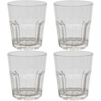 Set van 4x stuks onbreekbare kunststof camping shotglazen/borrelglazen 35 ml