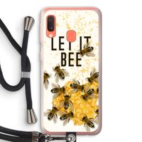 Let it bee: Samsung Galaxy A20e Transparant Hoesje met koord Let it bee: Samsung Galaxy A20e Transparant Hoesje met koord