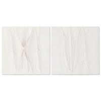 Canvas Home ESPRIT Wit Abstract Scandinavisch 60 x 3,5 x 60 cm (2 Stuks)
