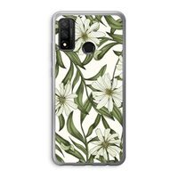Wit bloemenpatroon: Huawei P Smart (2020) Transparant Hoesje