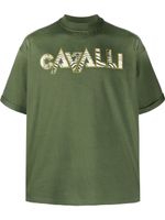 Roberto Cavalli t-shirt zébré à logo - Vert - thumbnail