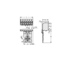 WAGO 2091-1106/002-1000 Male behuizing (board) 2091 Totaal aantal polen: 6 Rastermaat: 3.50 mm Inhoud: 50 stuk(s)