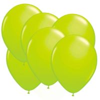 24x stuks Neon fel groene latex ballonnen 25 cm