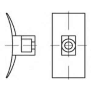 TOOLCRAFT Bevestigingssokkel TO-5454864 100 stuk(s)